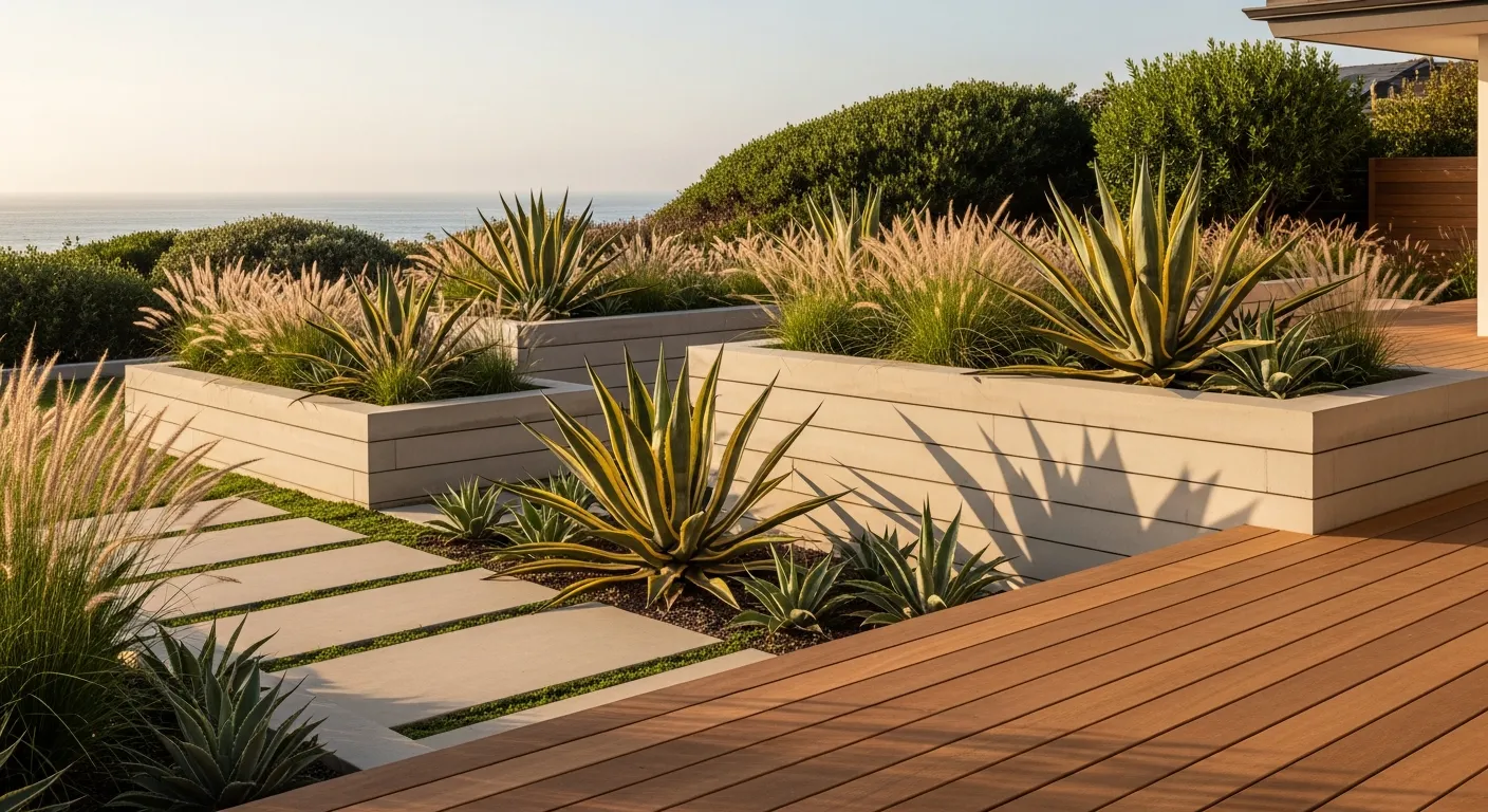 Coastal Modern landscape design in Orange County