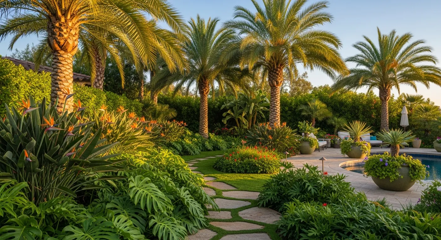 Tropical / Resort landscape design in Orange County